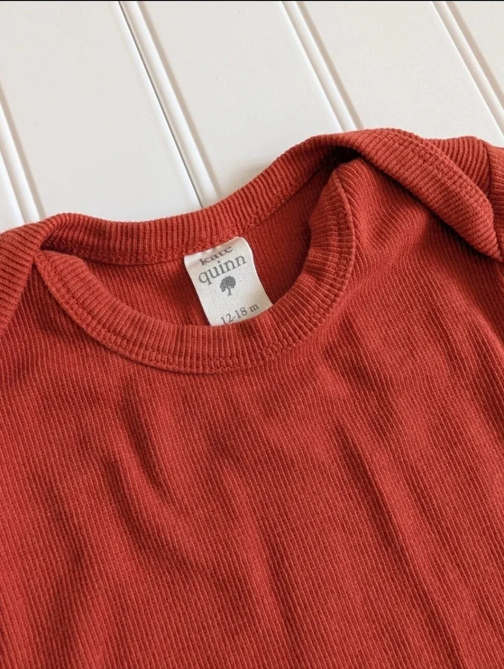 Kate Quinn Baby Gap Fall Outfit Overall Dress Denim Onsie Long sleeve 12-18